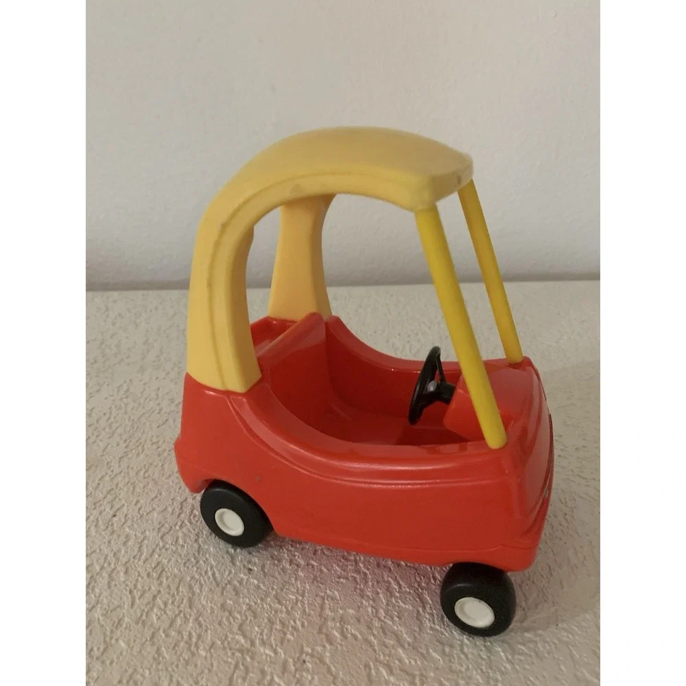 Little Tikes Dollhouse Size Cozy Coupe Mini Car Red Yellow Vintage Toy